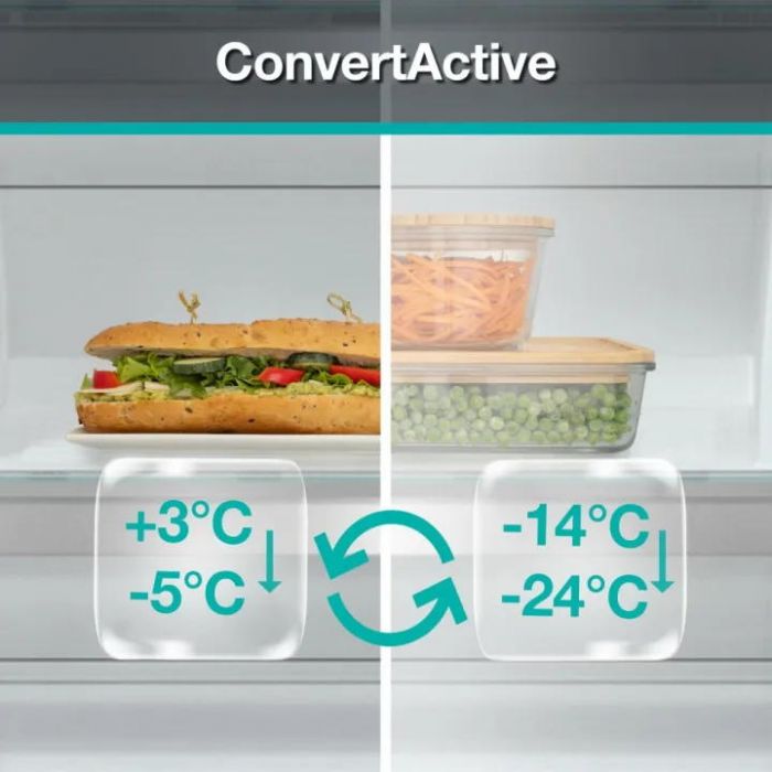 Холодильник Gorenje вбудований з нижн. мороз., 193,7x69x55см, 2 двері,284(76)л, А+, NF+, Зона св-ті, Диспл, Wi-Fi, Біли