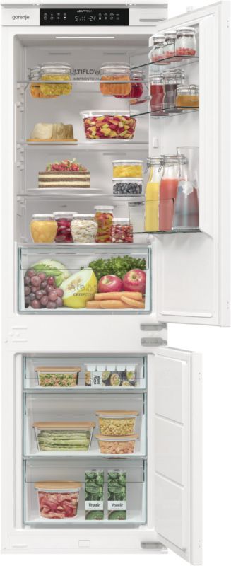 Вбуд. холодильник з мороз. камерою Gorenje, 177х55х54см, 2 двері, 176(76)л, А+, NF+, Зона св-ті, Диспл, Біли