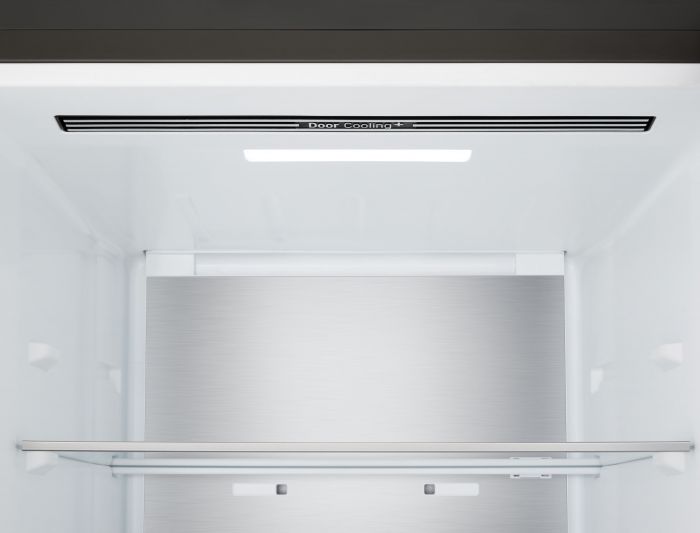 Холодильник LG з нижн. мороз., 203x60х68, холод.відд.-262л, мороз.відд.-113л, 2дв., E, NF, інв., диспл внутр., Fresh Сonverter, Metal Fresh, чорний матовий