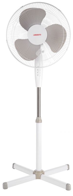 Вентилятор ARDESTO підлоговий, 40см, 45Вт, опора хрестовина, білий