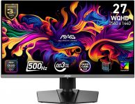 Монітор MSI 26.5" MAG 272QP QD-OLED-X50 2xHDMI, DP, USB-C, Audio, QD-OLED, 2560x1440, 500Hz, 0.03ms, DCI-P3 99%, FreeSync, Pivot, HDR500