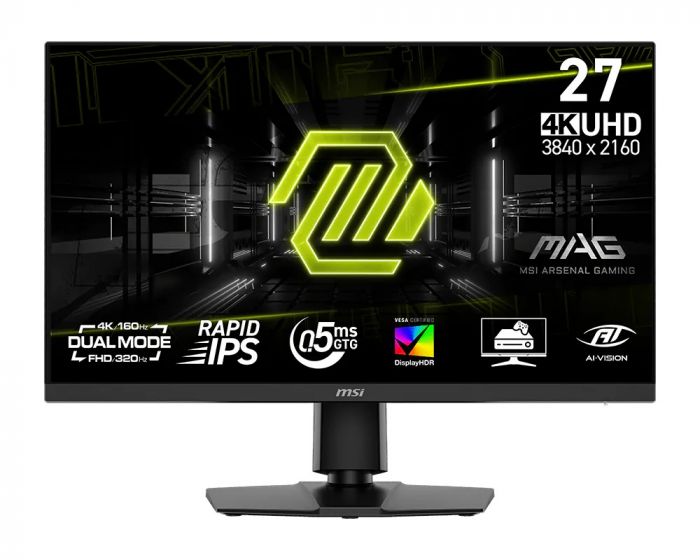 Монітор MSI 27" MAG 272URDF-E16 2xHDMI, DP, 2xUSB, Audio, IPS, 3840x2160, 160Hz, 0.5ms, sRGB 131%, FreeSync, Pivot, HDR400