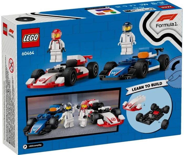 Конструктор LEGO City Автомобілі для перегонів F1 команд Williams Racing та Haas F1