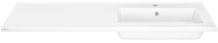 Раковина, умивальник ARDESTO Camille R, штучний камінь, прямокут., з отвором для змішувача, з отвором для переливу, 1198x478x140мм,з сифоном Click-Clack