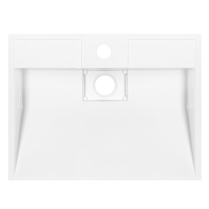 Раковина, умивальник ARDESTO Anna, штучний камінь, прямокут., з отвором для змішувача, без переливу, 500х380х110мм, накладний, білий
