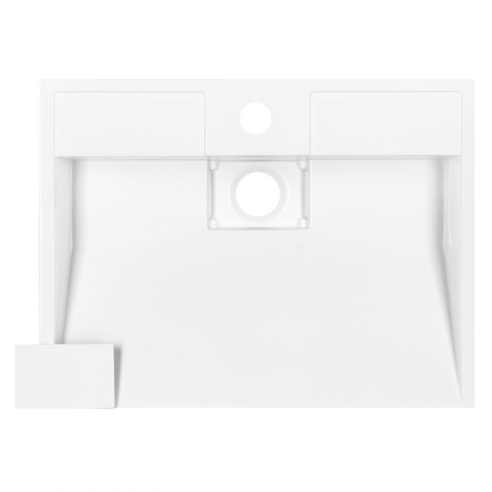 Раковина, умивальник ARDESTO Anna, штучний камінь, прямокут., з отвором для змішувача, без переливу, 500х380х110мм, накладний, білий