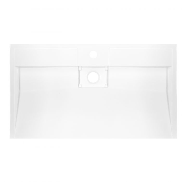 Раковина, умивальник ARDESTO Anna, штучний камінь, прямокут., з отвором для змішувача, без переливу, 800х455х110мм, накладний, білий