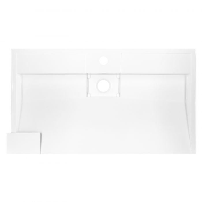 Раковина, умивальник ARDESTO Anna, штучний камінь, прямокут., з отвором для змішувача, без переливу, 800х455х110мм, накладний, білий