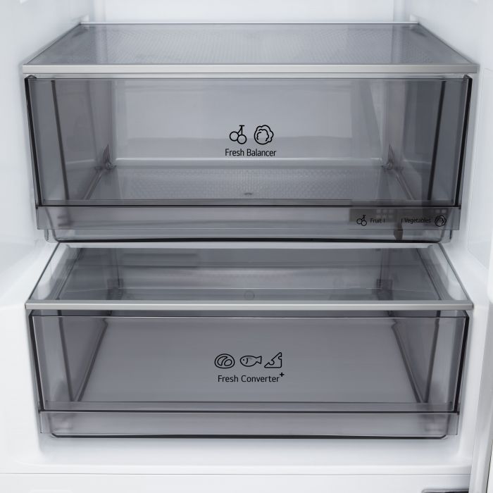 Холодильник LG з нижн. мороз., 203x60х68, холод.відд.-262л, мороз.відд.-113л, 2дв., E, NF, інв., диспл зовн., Fresh Сonverter, бежевий