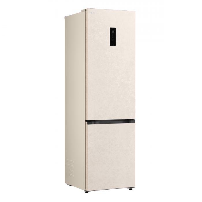 Холодильник LG з нижн. мороз., 203x60х68, холод.відд.-262л, мороз.відд.-113л, 2дв., E, NF, інв., диспл зовн., Fresh Сonverter, бежевий