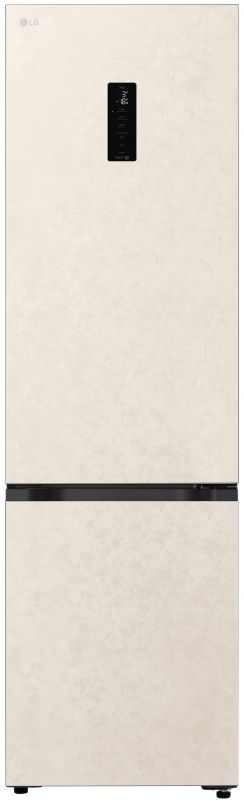 Холодильник LG з нижн. мороз., 203x60х68, холод.відд.-262л, мороз.відд.-113л, 2дв., E, NF, інв., диспл зовн., Fresh Сonverter, бежевий