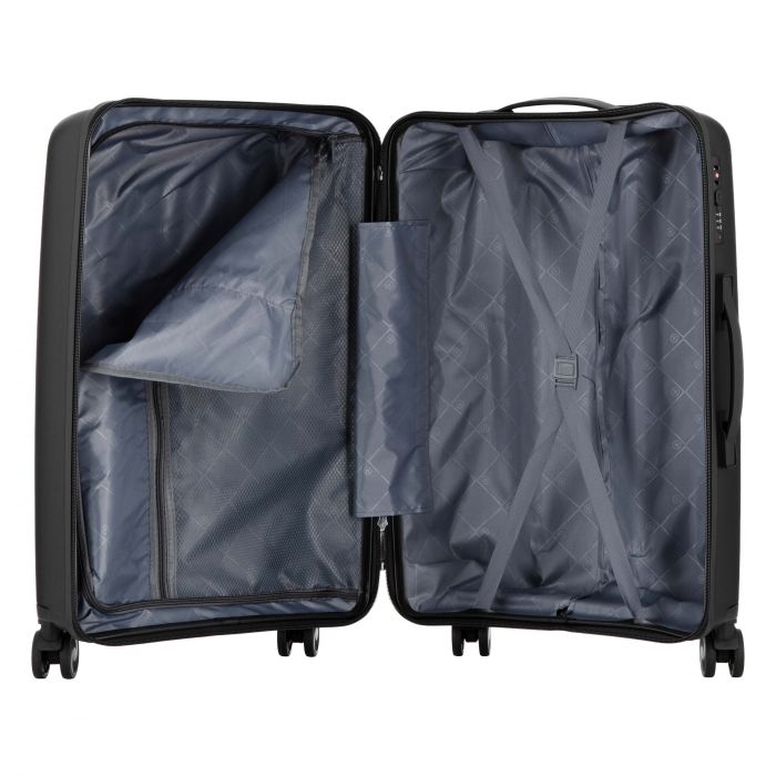 Набір валіз 2E, M7979, поліпропілен, (L+M+S), блискавка anti theft, 4 колеса, кодовий замок, чорний