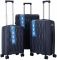 Набір валіз 2E, M7979, поліпропілен, (L+M+S), блискавка anti theft, 4 колеса, кодовий замок, темно-синій