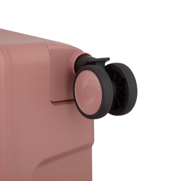 Набір валіз 2E, M7979, поліпропілен, (L+M+S), блискавка anti theft, 4 колеса, кодовий замок, рожево-золотий