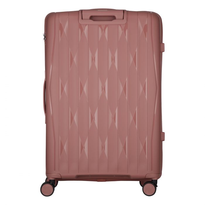 Набір валіз 2E, M7979, поліпропілен, (L+M+S), блискавка anti theft, 4 колеса, кодовий замок, рожево-золотий
