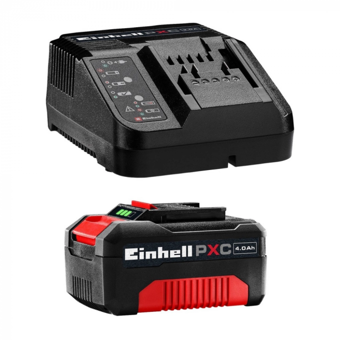Пила ланцюгова акумуляторна Einhell GP-PS 18/20 Li X-Change 18В акб 1х4А·год шина 192мм різ 150мм 8м/с ЗП 1.38кг