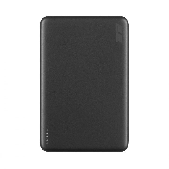Акумулятор портативний літій-іонний Power Bank 2E Slim Wireless QI 5000мА·год, 18Вт, PD, сірий