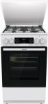 Плита Gorenje комбінована, 70л, 50x60см, метал. кришка, дисплей, IconLed, емальовані, білий