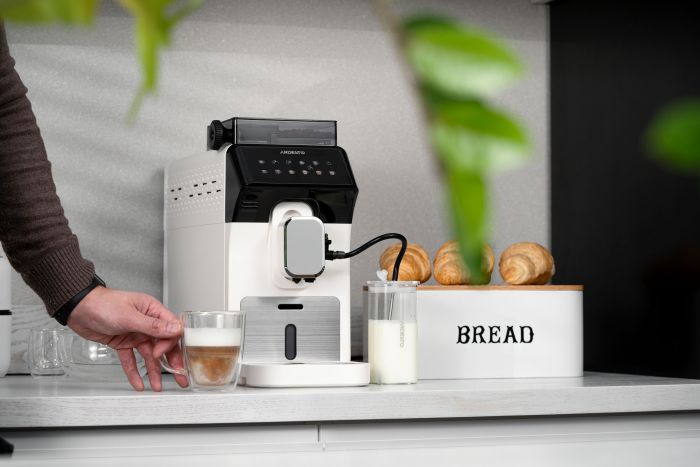 Кавомашина ARDESTO, 2л, зерно, автомат.капуч, дисплей, авторецептів -9, біло-чорний