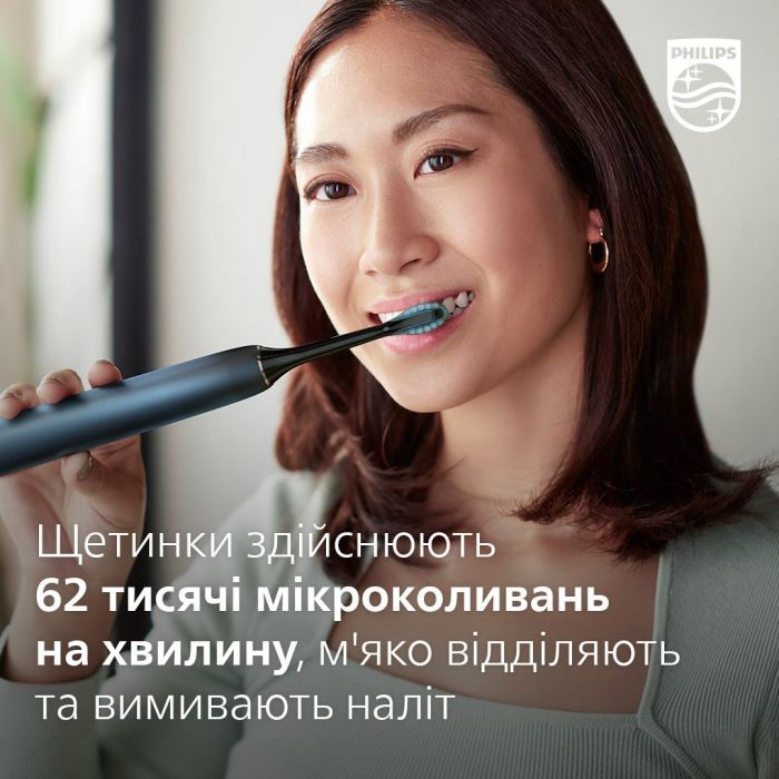 Щітка зубна електр. Philips, Sonicare DiamondClean 9000 Series, 62т. колив/хв, насадок-1, футляр, Bluetooth, чорний