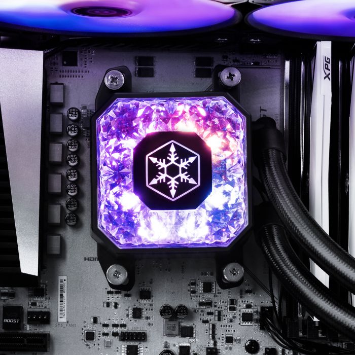 Система рідинного оxолодження SilverStone Icegem 240P-ARGB, LGA2066, 2011, 1366, 115x, 1366, TRX4TR4, AM4, AM3, AM3+, AM2, AM2+, FM1, FM2, TDP280W, чорний