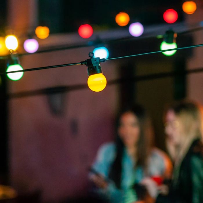 Гірлянда Smart LED Twinkly Festoon RGB 20 G45 IP44 10м кабель чорний