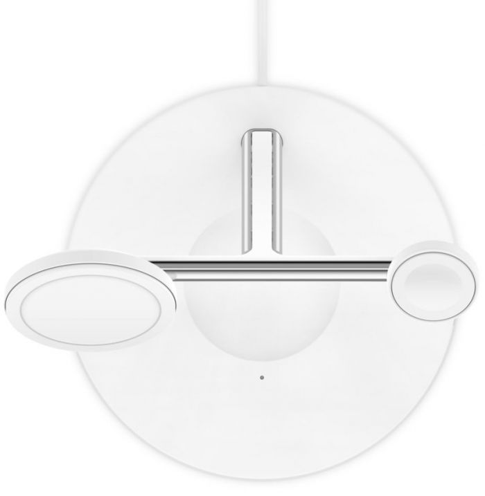 Зарядний пристрій бездротовий Belkin 3в1 MagSafe iPhone/Watch/AirPods Fast charger Pad, білий