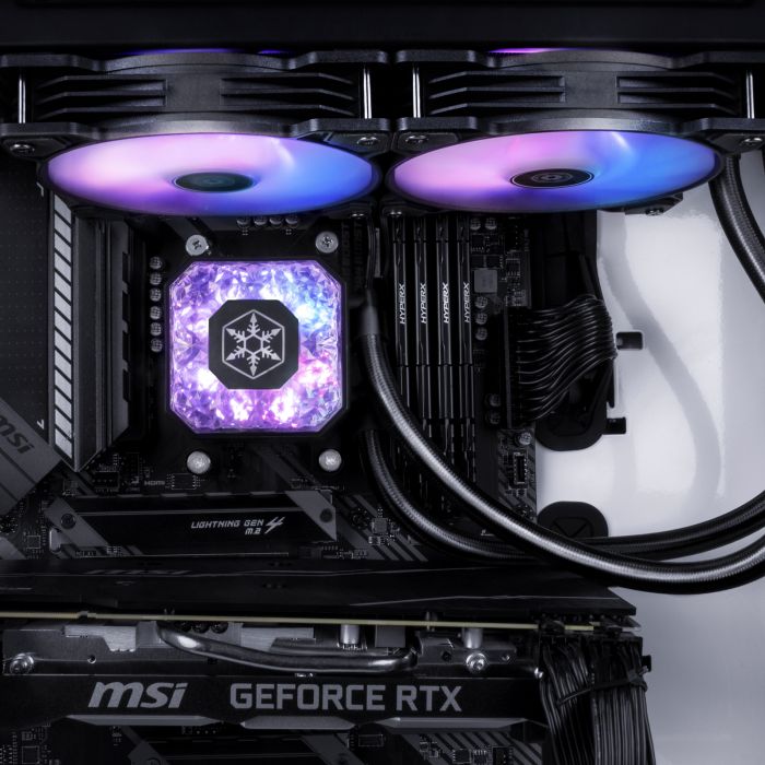 Система рідинного оxолодження SilverStone Icegem 240P-ARGB, LGA2066, 2011, 1366, 115x, 1366, TRX4TR4, AM4, AM3, AM3+, AM2, AM2+, FM1, FM2, TDP280W, чорний