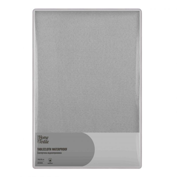 Скатертина ARDESTO Waterproof 140х180см, 100% поліестер, сірий
