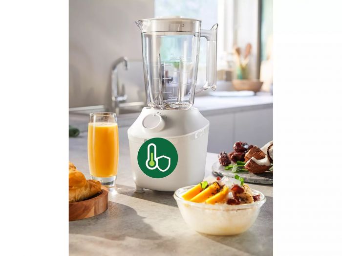 Блендер Philips стаціонарний 3000 series 450Вт, чаша-1900мл, чопер, імпульсний режим, білий