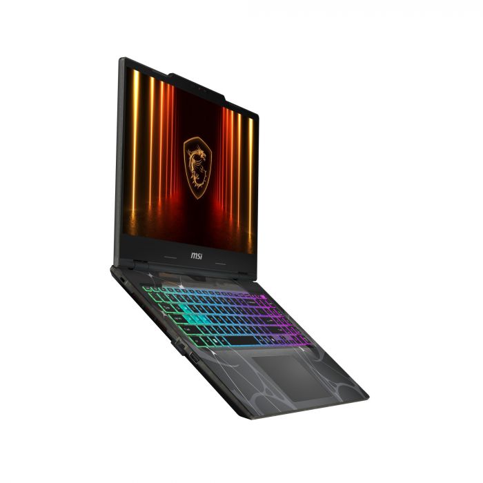 Ноутбук MSI Cyborg 15 B2RWEKG-420XUA 15.6" FHD, Intel 7-240H, 16GB, F1TB, NVD5050-8, DOS, Напівпрозорий чорний