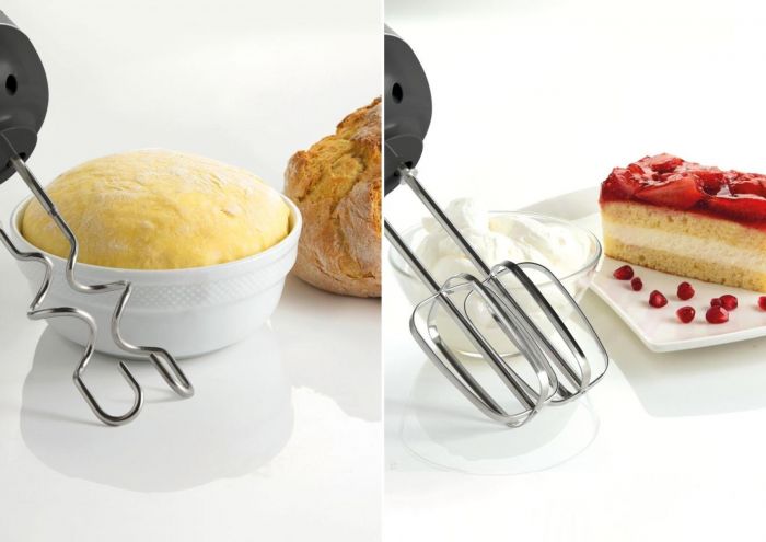 Міксер Gorenje ручний 500Вт, насадки-4 вінчика, турборежим, білий-нерж