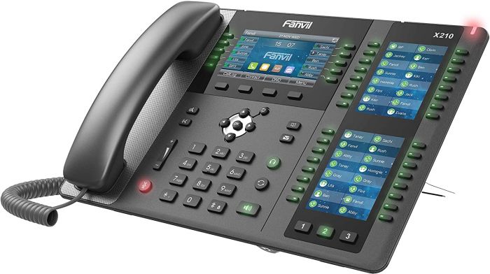 Телефон IP Fanvil X210 2xGE LAN, 1xUSB-A, BT4.2, 20 SIP line, SW Linux, 106 DSS клавіш, PoE, 4.3" кольоровий екран