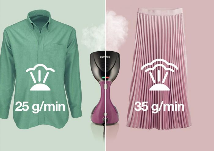 Відпарювач Gorenje, 2100Вт, 220мл, 35 гр., чорний